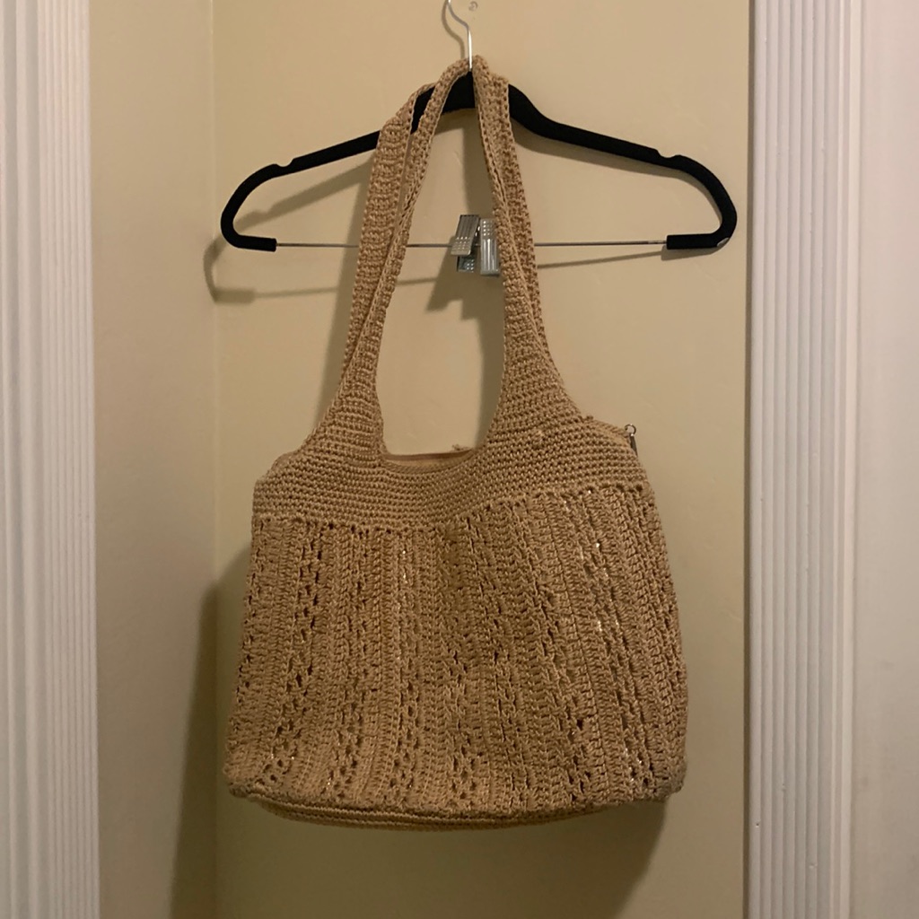 The Sak Crochet Hobo Style Dark Tan Tight Weave